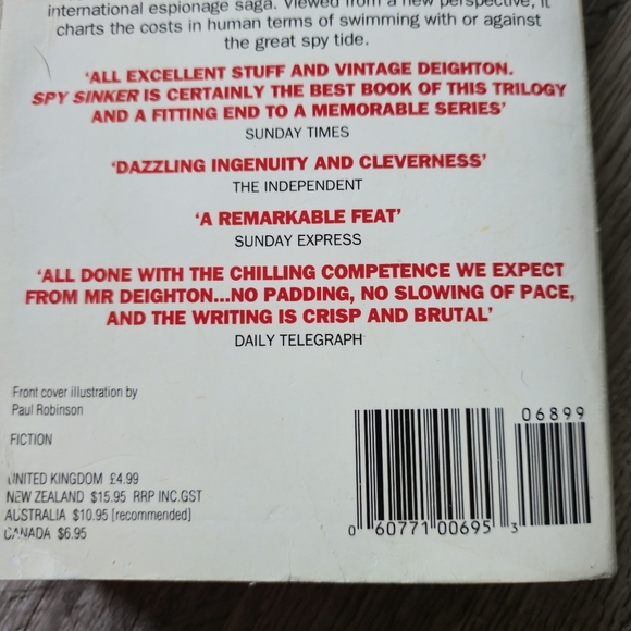 LEN DEIGHTON SPY SINKER Paperback - Hook, Line & Sinker Series - Book 3 - Picture 8 of 8